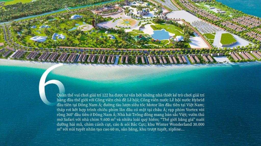 Quần thể giải trí 122ha tại Vinhomes Cần Giờ, thiên đường vui chơi bất tận với công viên nước Hybrid, tàu lượn Motor và rạp phim Vortex đầu tiên