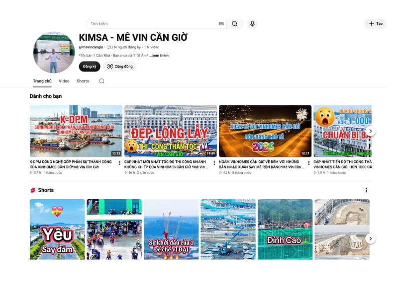 KimSa - Mê Vin Cần Giờ - kênh review Vinhomes Cần Giờ chất lượng